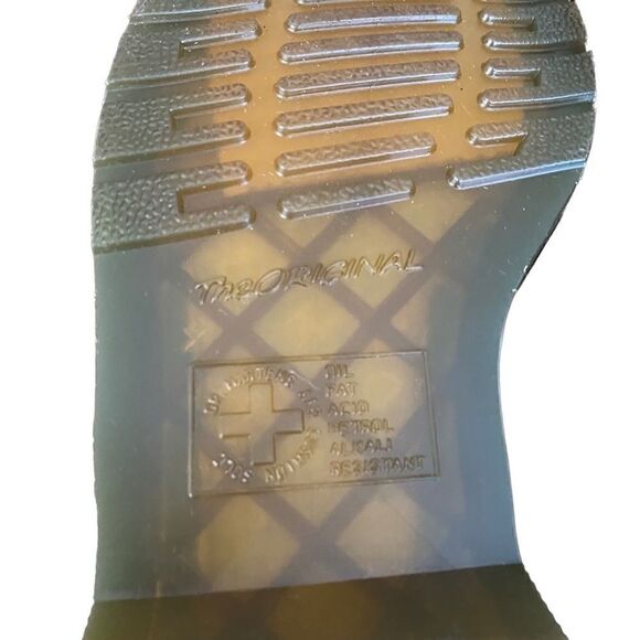 Dr Martens Lace Up Boots 1460 Vegan Cherry Red Oxford Rub Off Wine - Picture 8 of 11